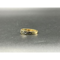 Men’s 10ct Yellow Gold 0.04ct Diamond Vine Pattern Ring