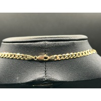Unisex 9ct Yellow Gold Curb Link Necklace