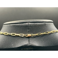 Unisex 18ct Yellow Gold Paperclip Link Chain with Medusa Pendant