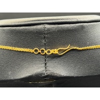 Ladies 21ct Yellow Gold Cubic Zirconia Fancy Link Crown Trifari Necklace