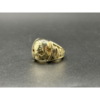 Men’s 9ct Yellow Gold Harley-Davidson Skull Ring