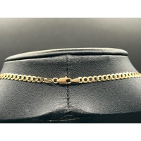 Unisex 9ct Yellow Gold Curb Link Necklace Chain