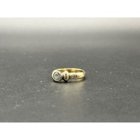 Ladies 9ct Yellow Gold Cubic Zirconia Ring