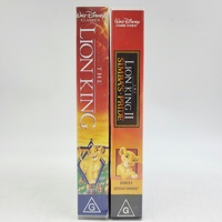 Disney Lion King 1 and 2 Simbas Pride VHS Set