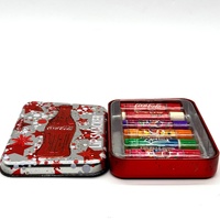 Coca-Cola Lip Smacker Vintage Tin 6 Pack Flavoured Lip Balm Gift Set