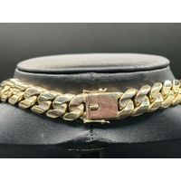 Unisex 9ct Yellow Gold Chunky Curb Link Necklace