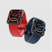 Ryze Evo Smart Watch Dark Grey Red Blue Straps Alexa Fitness Tracker