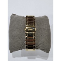 GUESS Ladies Gold Tone Crystal Set Multifunction Watch GW0320L2 36mm