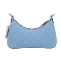 GUESS Dita Logo Shoulder Bag Handbag Blue Periwinkle Chain PU New with Tag