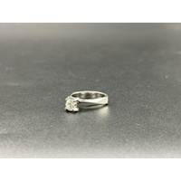 Ladies 18ct White Gold Diamond Solitaire Ring