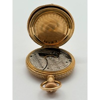 Vintage 18K Gold T.T. Jones Sons Waltham Pocket Watch 1899 Very Rare