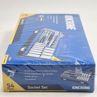 Kincrome K28063 54 Piece 3/8in Drive Metric Imperial Socket Set New