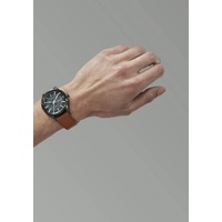 Nixon Sentry Solar 40mm Gunmetal Brown Leather Watch A1347-131-00
