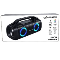 SoundTec 2.0 CH Boombox Portable Wireless Bluetooth Speaker SPK-ST40-972