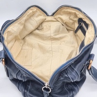 Chloe Paddington Navy Blue Leather Shoulder Bag Gold Hardware Padlock + COA