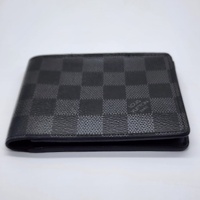 Louis Vuitton Damier Graphite Slender Wallet Monogram HC Black Grey LV + COA