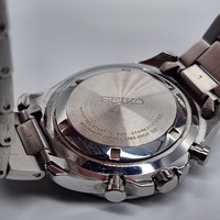 Seiko SSB299P1 Mens Chronograph Watch Black Dial Quartz Tachymeter