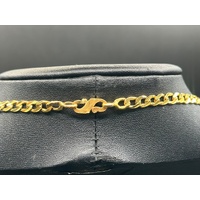  Unisex 22ct Yellow Gold Curb Link Necklace