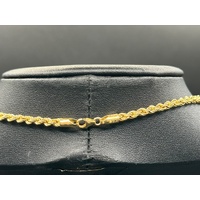 Unisex 18ct Yellow Gold Rope Twist Necklace