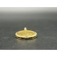 Ladies 22ct Yellow Gold 1901 Victoria Sovereign Coin Diamond Pendant