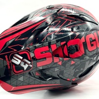 RXT A-727 Shotgun Moto Motocross Helmet Red Black Medium Off-Road MX SG