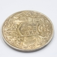 1966 Australian Round 50 Cent Coin 80% Silver Elizabeth II Royal Australian Mint
