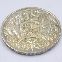 1966 Australian Round 50 Cent Coin 80% Silver Royal Australian Mint Elizabeth II