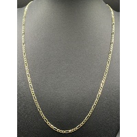 Unisex 9ct Yellow Gold Figaro Link Chain Necklace