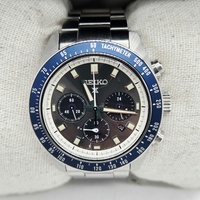 Seiko Prospex V192-0AH0 Solar Chronograph Mens Watch Tachymeter Steel