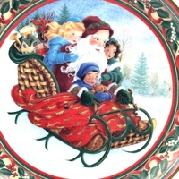 Princess House 1998 The Sleigh Ride Porcelain Collector Plate Christmas Decor