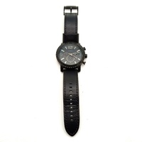 Fossil Gage BQ1711 Chronograph Black Watch 50mm Leather Band Quartz