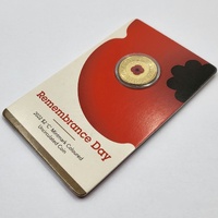 2022 $2 Red Poppy Remembrance Day C Mintmark Coloured UNC Coin Royal Australian Mint