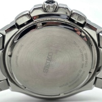 Seiko Coutura V194-0AB0 Mens Solar Chronograph Watch Silver 100M