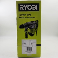 Ryobi RSDS1500-K 1500W SDS+ Corded Rotary Hammer Drill Kit Case & Accessories