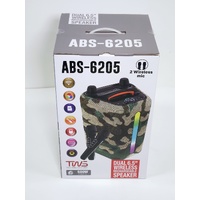 Portable Karaoke BT Speakers with Mic HIFI Subwoofer LED Light PA Speaker Camo