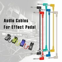 Guitar Patch Cable Leads Angled 1/4 6.35mm Set of 6