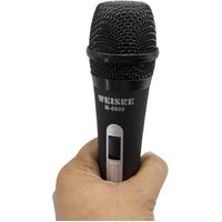 WEISRE Professional Hi Fidelity Unidirectional Dynamic Microphone for Home School Stage With 6.35mm-Plug BLACK