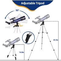 USCAMEL 70mm Refractor Telescope with Tripod, Phone Adapter & Backpack (NEW)