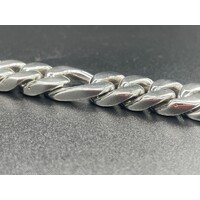 Mens 925 Sterling Silver Figaro Link Bracelet (New)