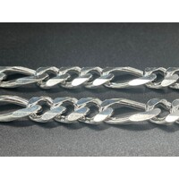 Mens 925 Sterling Silver Figaro Link Necklace (NEW)