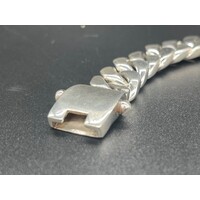 Mens Sterling Silver Curb Link Bracelet (NEW)