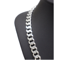 Necklace Chain Sterling Silver 925 solid Heavy Curb Link  61cm 99 Grams NEW