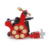 Tattoo Machine Gun Lining and Shading 10-Wrap Coil Pro Bullet Style BLACK