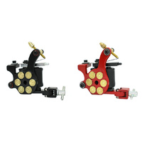 Tattoo Machine Gun for lining and shading Dual 10-wrap Coil Professional tattoo Gun BLACK Bullet Style AU STOCK