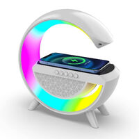 NEW LED Atmosphere Lamp Wireless Charger Bluetooth Speaker RGB Bedside Night Lights by SING-E