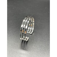 Unisex Sterling Silver Multi-Row Cuff Bangle (Brand New)