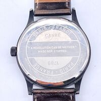 Carré Men’s Watch Black Dial with Leather Strap (Pre-owned)