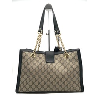 Genuine Gucci Padlock Medium GG Shoulder Bag with Key Lock Closure Chain Straps