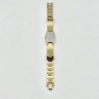 Seiko Ladies Gold Tone Quartz Watch 1N00-0FR0 Rectangular Ivory Dial