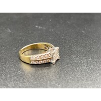 Ladies 9ct Yellow Gold Diamond Ring (Pre-Owned)
